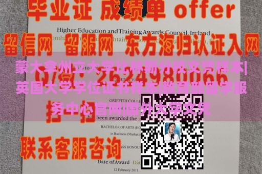 蒙大拿州立大学比林斯分校文凭样本|英国大学学位证书样本|教育部留学服务中心官网|国外大学文凭