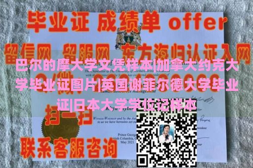 巴尔的摩大学文凭样本|加拿大约克大学毕业证图片|英国谢菲尔德大学毕业证|日本大学学位记样本