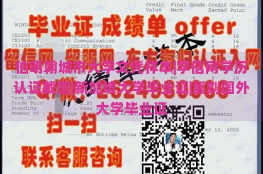 伯明翰城市大学文凭样本|学信网学历认证截图|新加坡大学毕业证|复刻国外大学毕业证